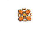 Orange Rhinestone Flower Brooch  Target Trim