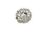 Vintage Crystal Rhinestone Brooch Target Trim