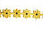 Embroidered Yellow Daisy Flower Iron-On Trim 2