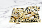 Rhinestone Square Tiger Buckle 4 1/2" x 4 5/8" - 1 Piece