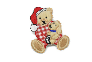 Cuddling Animal Patches | Cute Bear Cuddling Animals Patches Applique