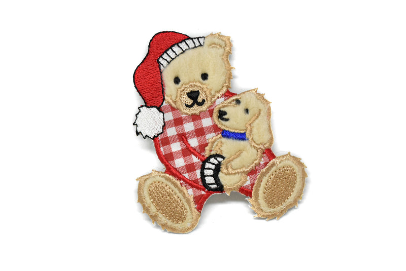 Cuddling Animal Patches | Cute Bear Cuddling Animals Patches Applique