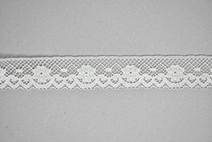 Fancy White Lace Trim 1" - 1 Yard