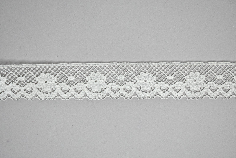 Fancy White Lace Trim 1" - 1 Yard