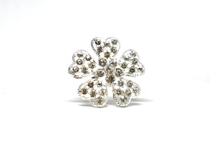 Sparkly Rhinestone Flower Brooch with Pin 2" - Target trim