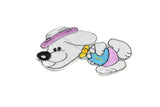 Hipster Snoopy Embroidered Iron-On Patch 3.50" x 2.50" | Snoopy Patch Applique - Target Trim