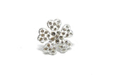 Sparkly Rhinestone Flower Brooch with Pin 2" - Target trim