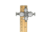 Silver Customizable Cross 2.75" x 2.25" - 1 Piece