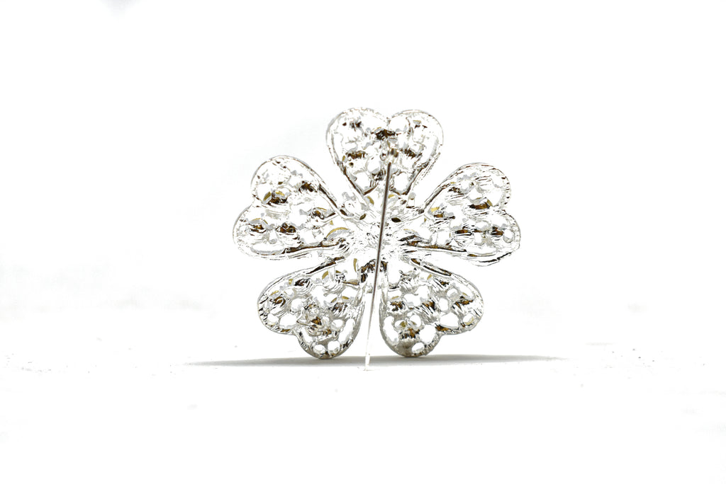 Sparkly Rhinestone Flower Brooch with Pin 2" - Target trim