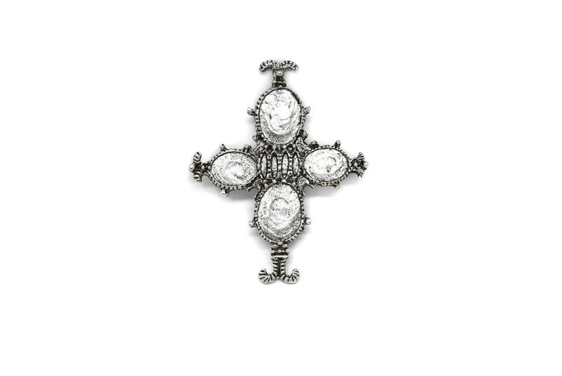 Silver Customizable Cross 2.75" x 2.25" - 1 Piece