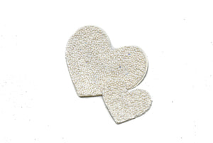 White Beaded Heart Applique | White Heart Patch Applique - Target Trim