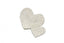 White Beaded Heart Applique | Valentines Day Heart Applique | Heart Applique for DIY Designs.