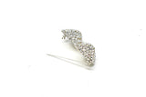 Crystal Rhinestone Bow Brooch with Pin