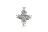 Silver Customizable Cross 2.75" x 2.25" - 1 Piece