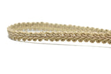 Tan Braided Gimp Fringe | Braid Upholstery Trim | Braid Gimp Curtains Fringe 3/7" - 1 Piece