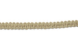 Tan Braided Gimp Fringe | Braid Upholstery Trim | Braid Gimp Curtains Fringe 3/7" - 1 Piece