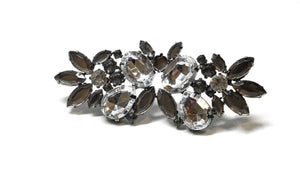 Gunmetal Rhinestone Flower Brooch - Target Trim