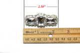 Chunky Rectangular Rhinestone Brooch with Pin - Target Trim
