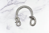 Rhinestone Snake Buckle 4 1/8" x 3 3/4" - 1 Piece