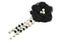 Pearl Black and White Flower Applique with Pin- Flower Pin Applique