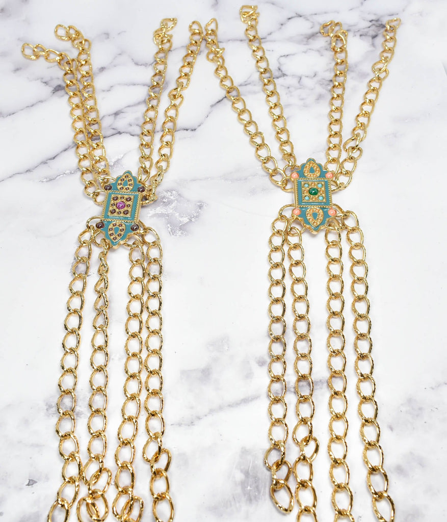 fancy dress gold chain Gold Chain Necklace Punk Big Heart Cross Shinny Rapper Fancy Dress Costume Gift