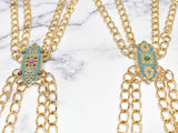 Gold Chain Fancy Dress Appliques