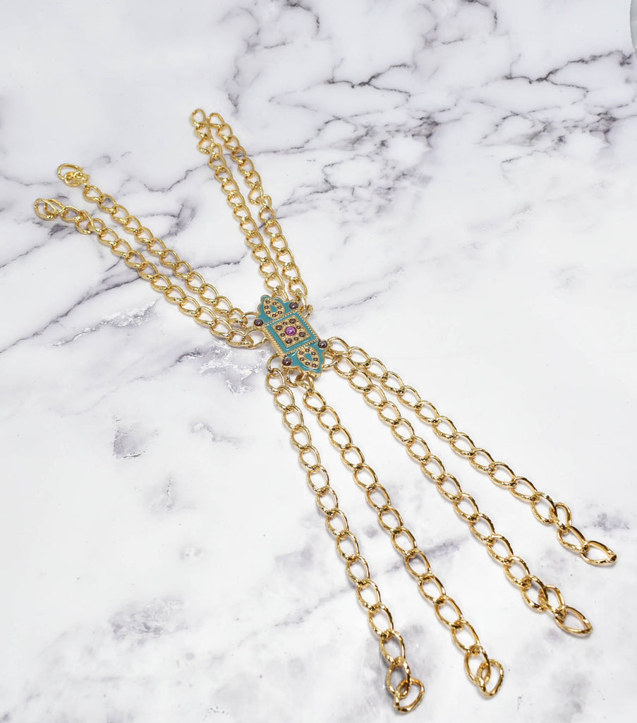 fancy dress gold chain Plastic Gold Chain Necklace