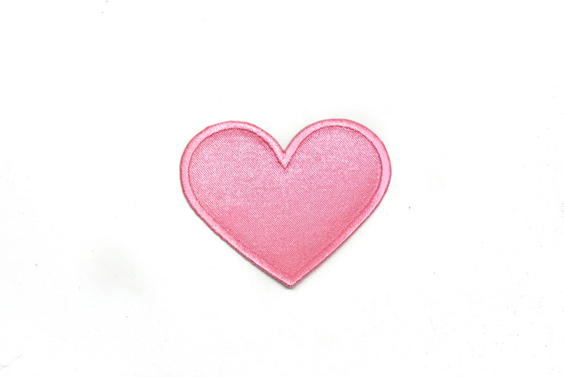 Pink or Red Heart Iron-On Patch Applique 2.50" x 2" | Target Trim