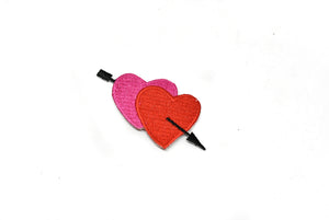 Double Hearted Arrow Patch Applique 3" x 1.50" - 1 Piece