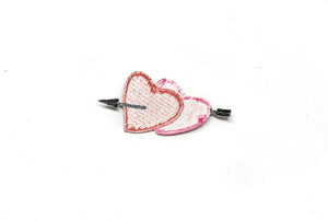 Double Hearted Arrow Patch Applique 3" x 1.50" - 1 Piece