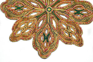 Bugle Beaded Patch Applique 8" | Bugle Patch | Bugle Applique - Target Trim