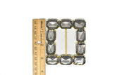 Square Gemstone Ribbon Slider 3.40" x 3" - 1 Piece