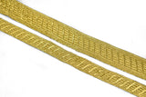 Metallic Gold Embroidered Trim 0.50" or 1" - 1 Yard