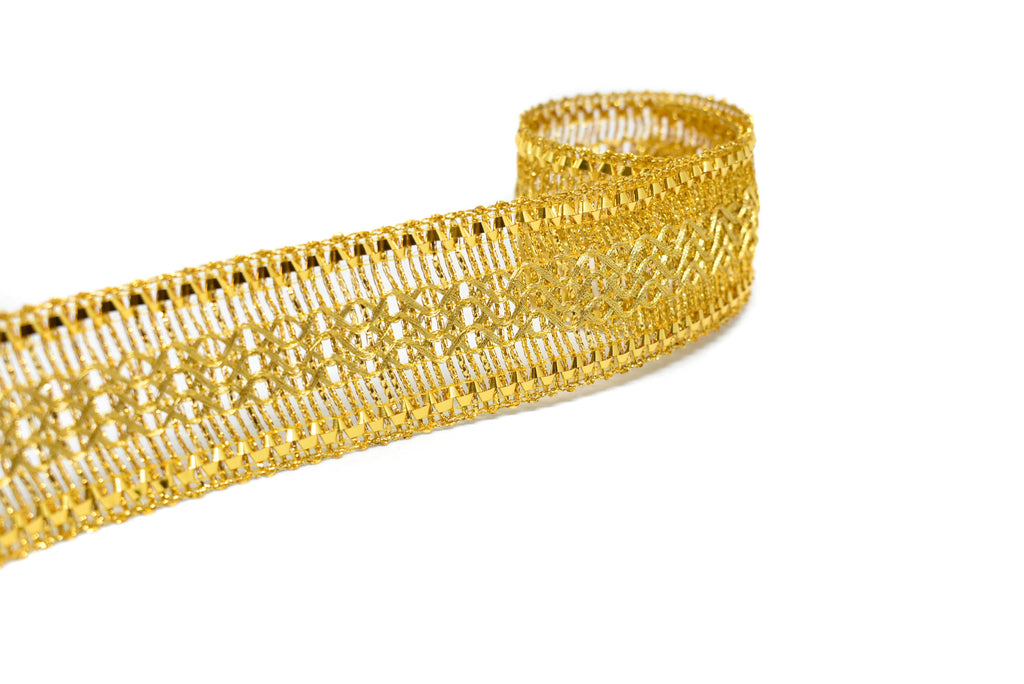 Metallic Ric Rac Trim Metallic Gold Ric Rac Trim 1.50
