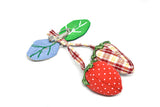 Multicolor Strawberry Applique with Pin 3" x 3.50" | Strawberry Patch Applique - Target Trim