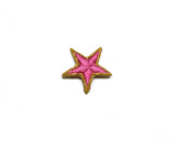 Pink Embroidered Star Appliques - Iron-on Star Patch