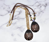Ocean Shell Necklace and Flower Bracelet Set