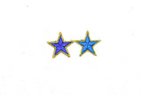 Blue Embroidered Star Appliques - Iron-on Star Patch