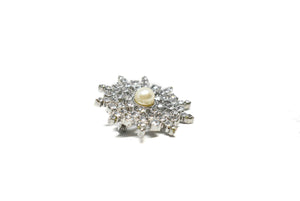 Rhinestone Brooch with Pearl  Target Trim