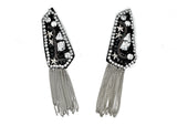 Studded Rhinestone Shoulder Pads with Tassel Chain- Target Trim