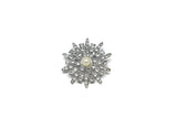 Rhinestone Brooch with Pearl  Target Trim