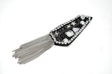 Studded Rhinestone Shoulder Pads with Tassel Chain- Target Trim