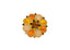 Orange Rhinestone Flower Brooch w/ Pin 2