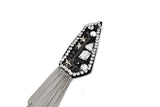 Studded Rhinestone Shoulder Pads with Tassel Chain- Target Trim