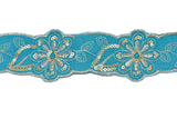 Floral Sequins Jacquard Ribbon