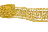 Three-Layer Wavy Metallic Gold Trim 1.75" - 1 Yard