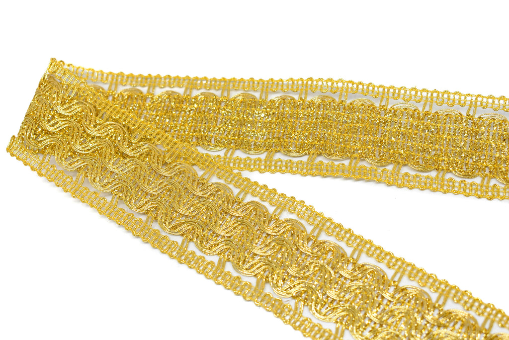 Metallic Gold Trim 1.75 inches wide, by the yard, Great for