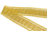 Three-Layer Wavy Metallic Gold Trim 1.75" - 1 Yard