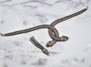 Rhinestone Snake Applique Connector - 1 Piece