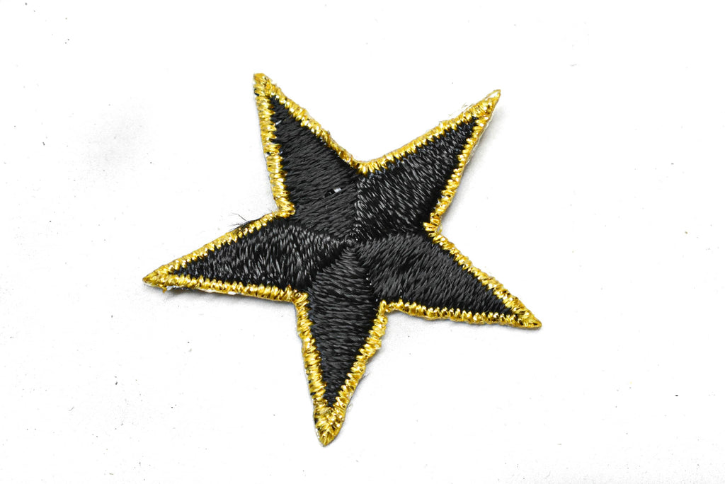 Embroidered Star Applique- Iron-on Star Patch - 2" -  1 Piece